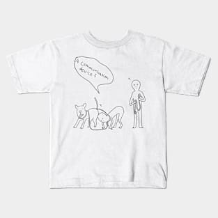 Aliens and a dog : a communication device? Kids T-Shirt